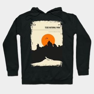 Teide National Park Vintage Minimal Travel Poster Hoodie